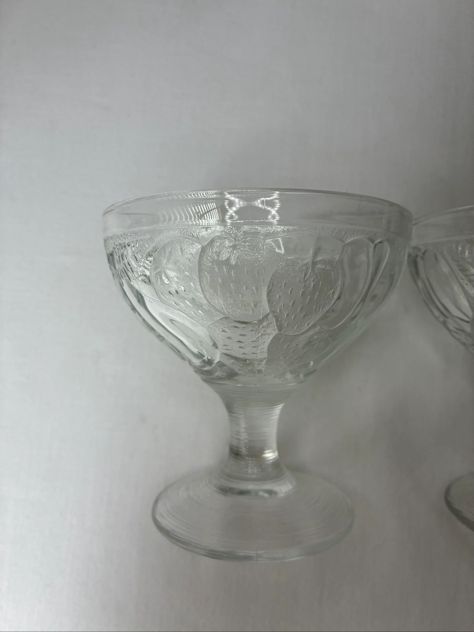 Lot de 2 coupes à glace / verres à dessert vintage en verre Luminarc France – photo 5